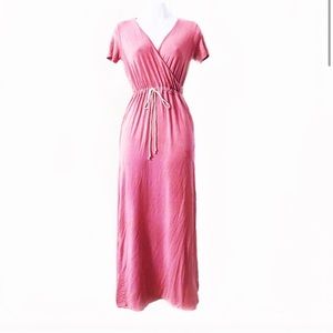Pink Cotton Maxi Dress